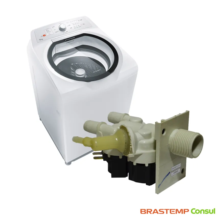 VÁLVULA DE ÁGUA ENTRADA TRIPLA BRASTEMP LAVADORA BWD15A9BNA BWD15A9BS2 BWD15ABBNA 220V | W11383843