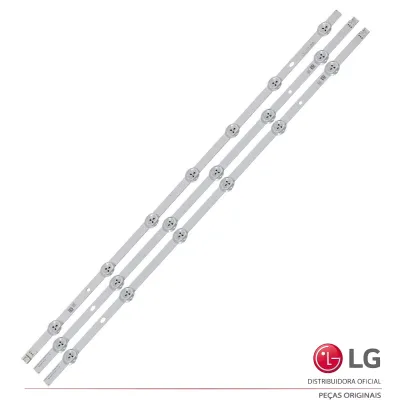 KIT BARRAMENTO LED LG 32LN5400 32LN536B 32LN546B AGF78399401 AGF80284301 | ATENCÃO: BARRAS (A) 6 LEDS / BARRA (B) 7 LEDS