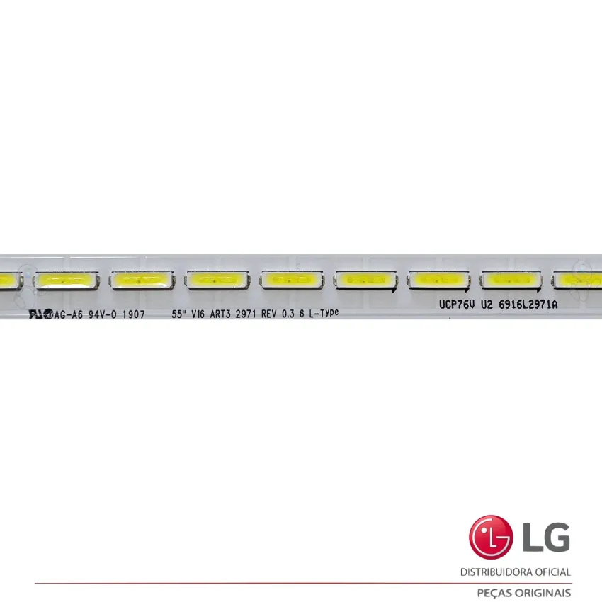 KIT BARRAMENTO LED LG 55LV640 55LV761 6916L2971A 6916L2972A AGF78646802 AGF80308401
