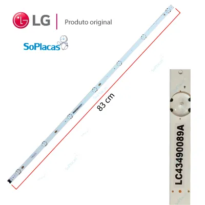 KIT BARRAMENTO DE LED LG 43UK6310PSE 43UK6310 AGM76150202 LC43490089A NOVO E ORIGINAL
