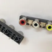 BORNE RCA TRIPLO KIT C/ 4 PE&Ccedil;AS