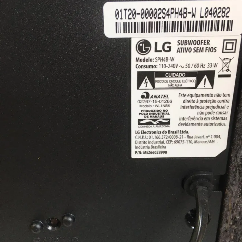 CAIXA ACÚSTICA SUBWOOFER SK4D SPH4B-W (SEMI NOVA)