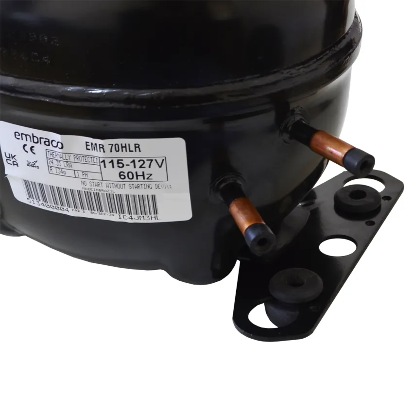 MOTOR COMPRESSOR EMBRACO EMR70HLR 1/5HP R-134A 127V/60HZ | W11677208