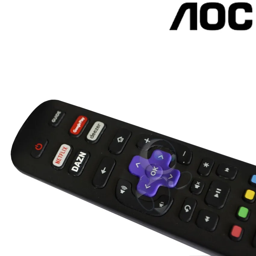 CONTROLE REMOTO AOC ROKU RC-NWD0239R NETFLIX | GOOGLE PLAY | DAZN | DEEZER