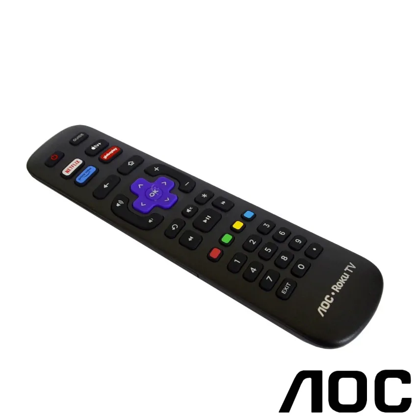 CONTROLE REMOTO AOC ROKU RC-NWIR3026000080 NETFLIX | APPLETV+ | PRIME VIDEO | GLOBOPLAY