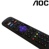 CONTROLE REMOTO AOC ROKU RC-NWIR3026000080 NETFLIX | APPLETV+ | PRIME VIDEO | GLOBOPLAY