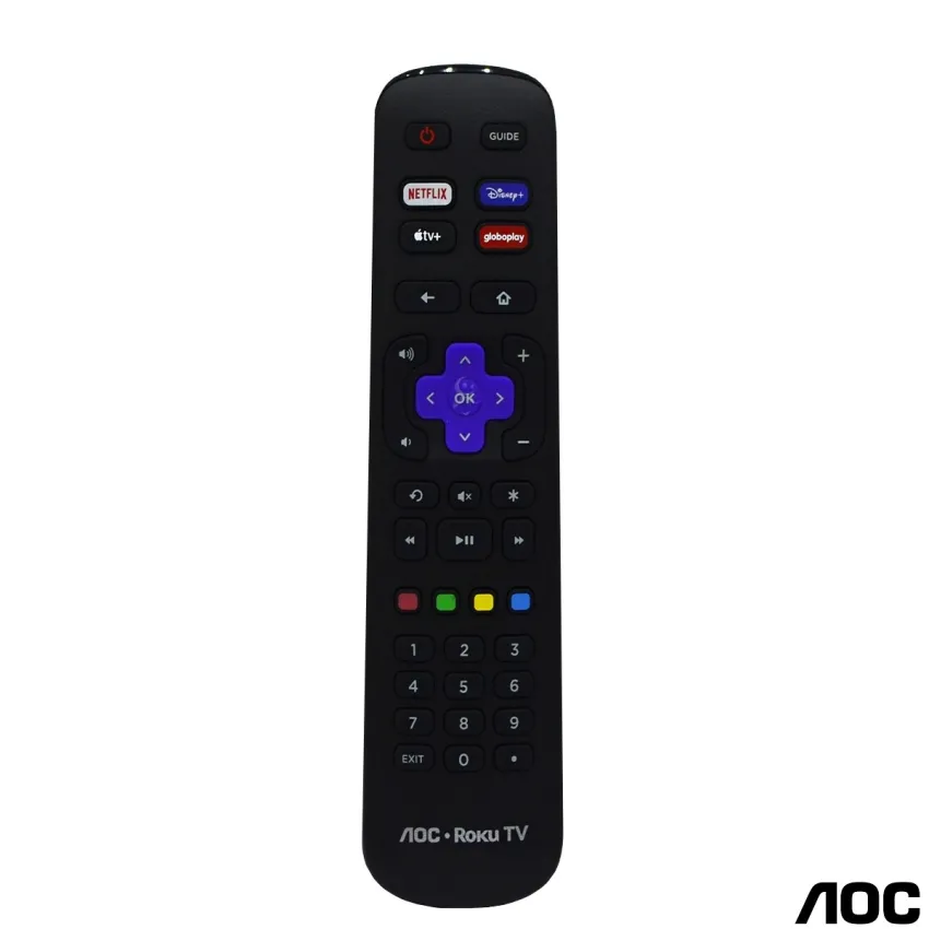 CONTROLE REMOTO AOC ROKU TV RC-NWIR3226001279 50U6125/78G NETFLIX / DISNEY+ / GLOBOPLAY / APPLETV+