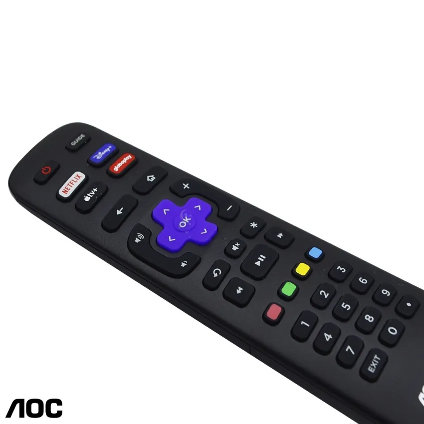 CONTROLE REMOTO AOC ROKU TV RC-NWIR3226001279 50U6125/78G NETFLIX / DISNEY+ / GLOBOPLAY / APPLETV+
