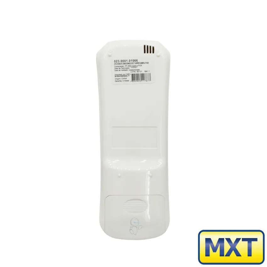 CONTROLE REMOTO PARA AR CONDICIONADO SPLIT CARRIER ADMIRAL R14(A)
