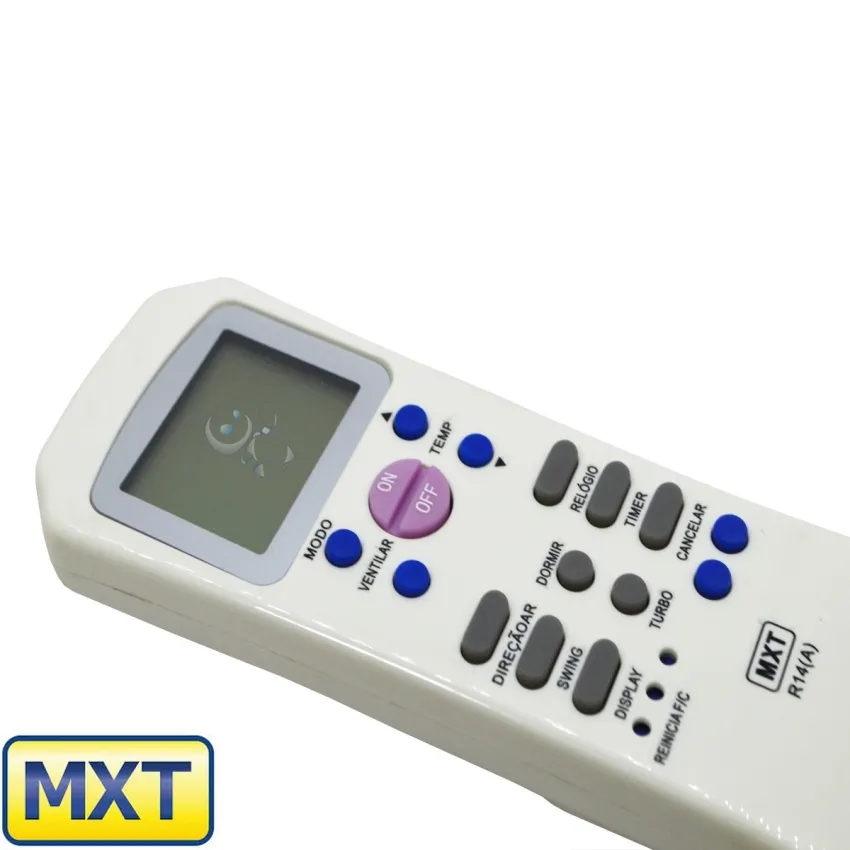 CONTROLE REMOTO PARA AR CONDICIONADO SPLIT CARRIER ADMIRAL R14(A)