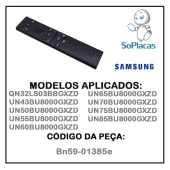 Controle Remoto Samsung Solar Qn32ls03bbgxz Un43bu8000 Un50bu8000 Un55bu8000 Un60bu8000 Bn59-01385e Bn59-01386e