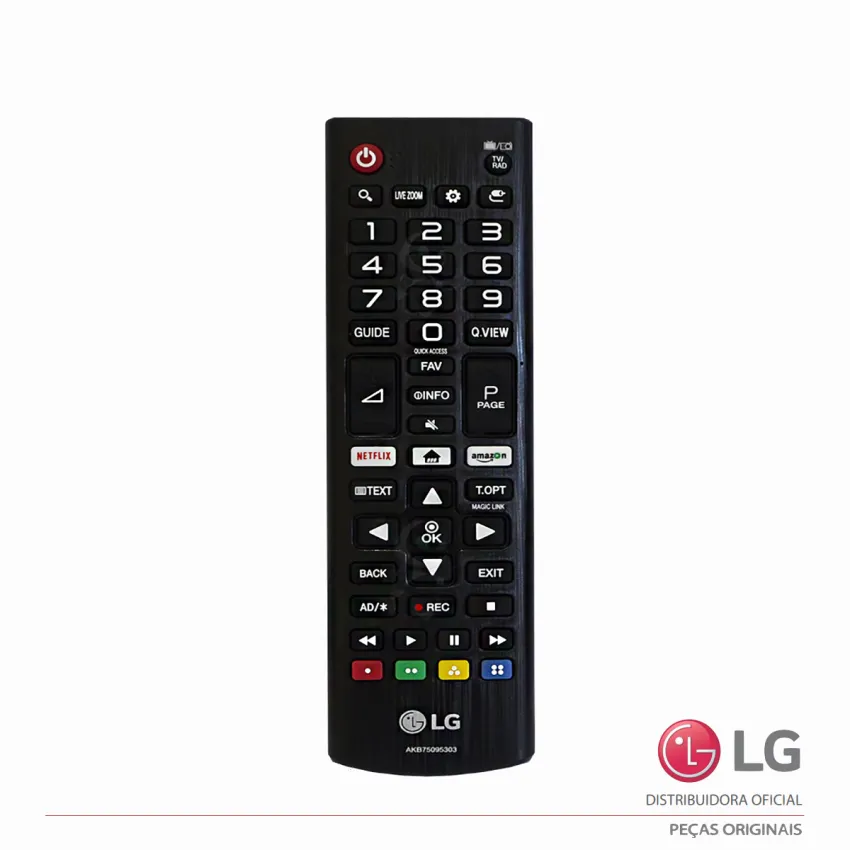 CONTROLE REMOTO LG SMART AKB75375604 AKB75095303 | ATALHOS: NETFLIX | AMAZON | ORIGINAL