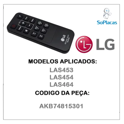CONTROLE REMOTO LG AKB74815301 LAS453 LAS454 LAS464 - ORIGINAL