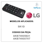 CONTROLE REMOTO DVD LG DP132 DP132-NU AKB74075501 COV31736202 NOVO -  ORIGINAL 