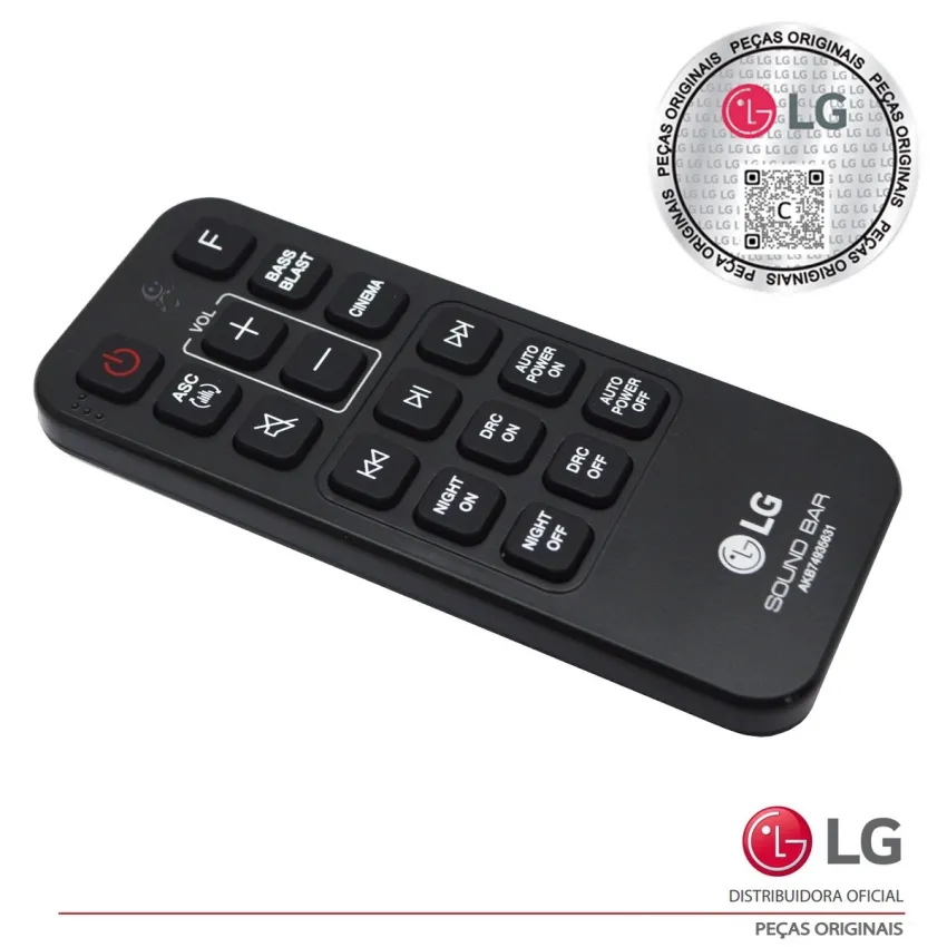 CONTROLE REMOTO DVD LG DP132 DP132-NU AKB74075501 COV31736202 NOVO -  ORIGINAL 