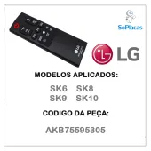 CONTROLE REMOTO SOUNDBAR LG AKB75595305 SK10 SK9 SK8 SK6 | ORIGINAL