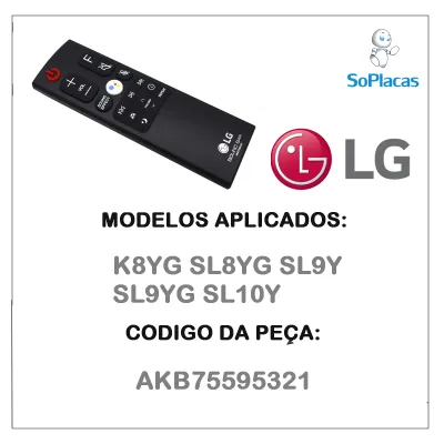 CONTROLE REMOTO LG SK8YG SL8YG SL9Y SL9YG SL10Y AKB75595321 - ORIGINAL