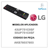CONTROLE REMOTO LG AKB76037603 43UP751C 50UP751C - ORIGINAL