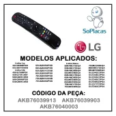 Controle Remoto Magic Lg An-Mr22 An-Mr22ga Netflix | Prime Video | Disney+ Globoplay EBX64334909 AKB76040003 AKB76039903