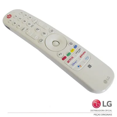 Controle Remoto Magic Lg An-Mr22 An-Mr22ga  Netflix | Prime Video | Disney+ | Globoplay | Alexa | BRANCO AKB76042303