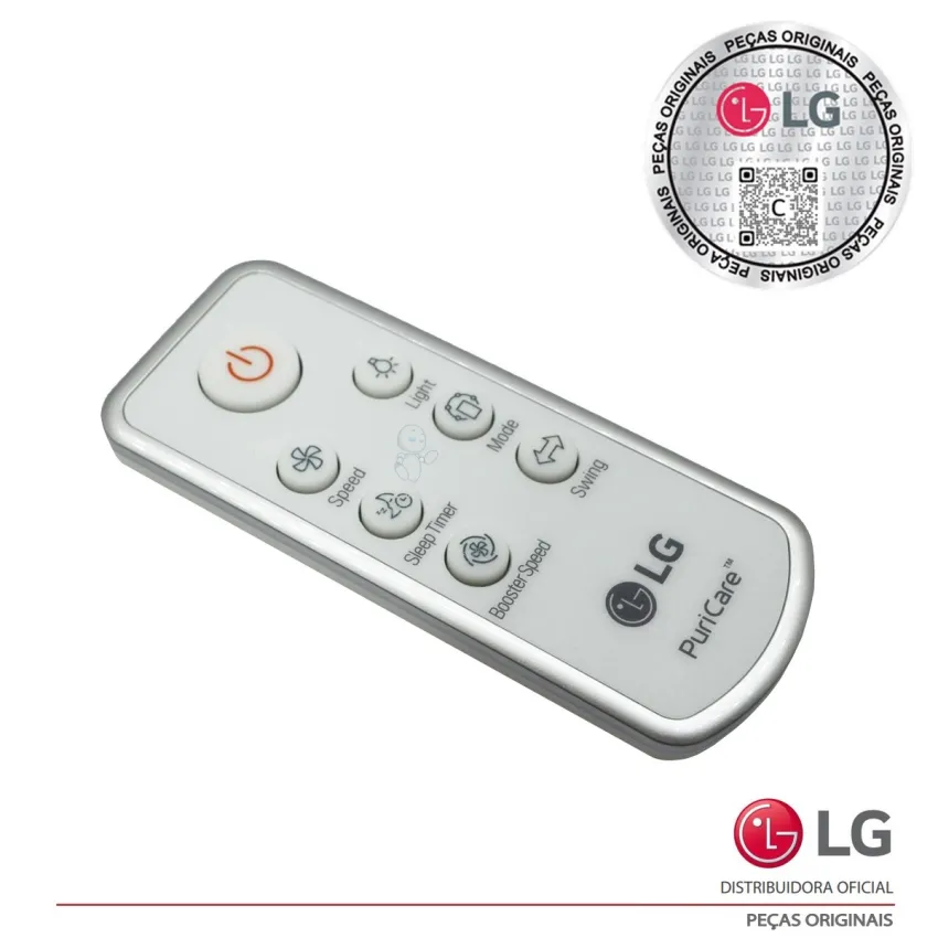 CONTROLE REMOTO DO PURIFICADOR LG AKB75055421 AS101DSH0 AS101DWH0 AS651DSH0 AS651DWH0 - ORIGINAL