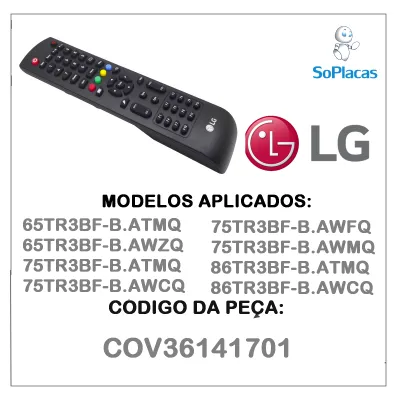 CONTROLE REMOTO LG COV36141701 55TR3BG 65TR3BF 75TR3BF 86TR3BF - ORIGINAL