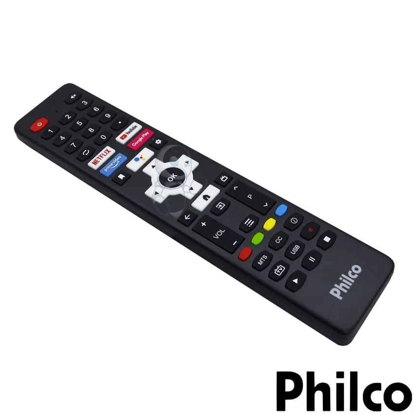 CONTROLE REMOTO PHILCO PTV43D10AG11SKF GACR29TVBT | NETFLIX | YOUTUBE | PRIME VIDEO | GOOGLE PLAY | COMANDO DE VOZ