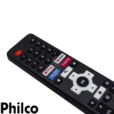 CONTROLE REMOTO PHILCO PTV43D10AG11SKF GACR29TVBT | NETFLIX | YOUTUBE | PRIME VIDEO | GOOGLE PLAY | COMANDO DE VOZ