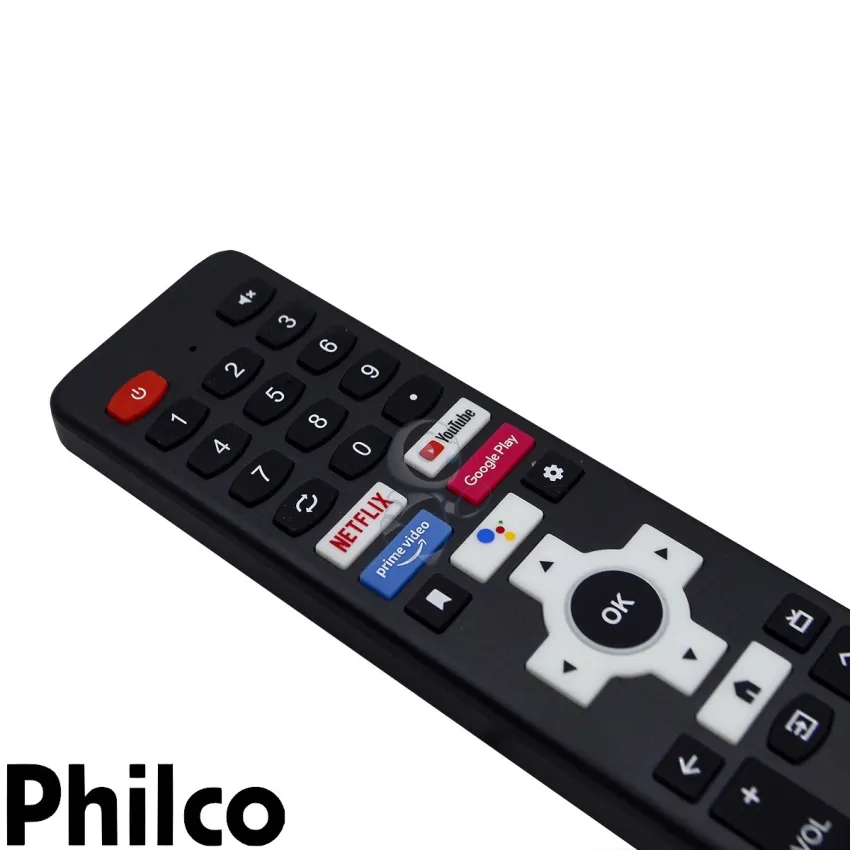 CONTROLE REMOTO PHILCO PTV43D10AG11SKF GACR29TVBT | NETFLIX | YOUTUBE | PRIME VIDEO | GOOGLE PLAY | COMANDO DE VOZ