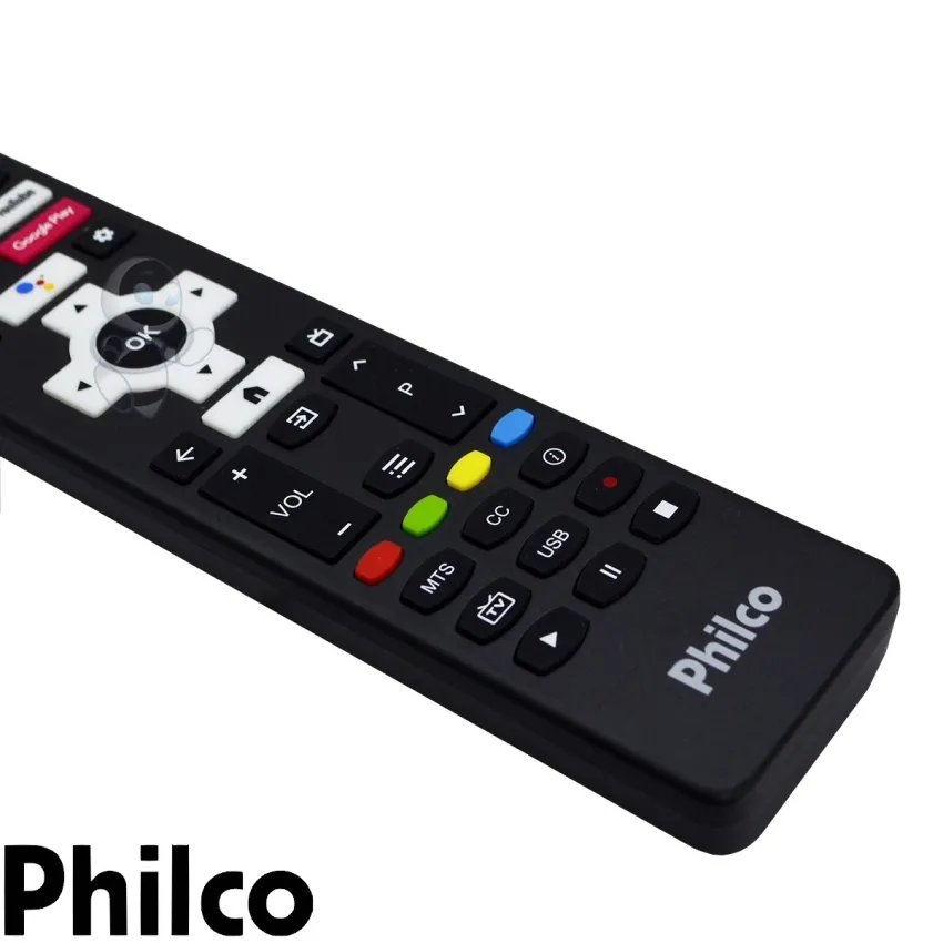 CONTROLE REMOTO PHILCO PTV43D10AG11SKF GACR29TVBT | NETFLIX | YOUTUBE | PRIME VIDEO | GOOGLE PLAY | COMANDO DE VOZ