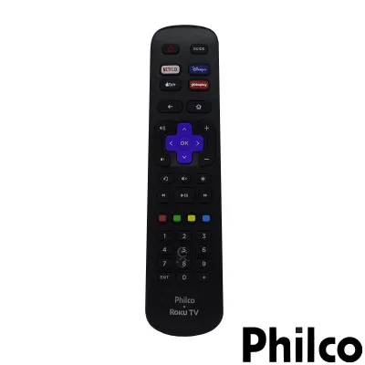CONTROLE REMOTO PHILCO ROKU TV RC-NWIR3226001280 NETFLIX / DISNEY+ / GLOBO PLAY / APPLE TV+