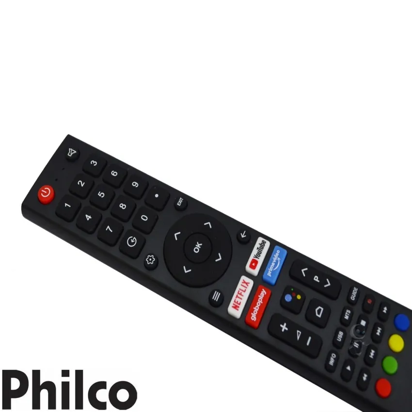 CONTROLE REMOTO PHILCO SMART **ATALHOS: NETFLIX / YOUTUBE / GLOBOPLAY / PRIME VÍDEO | COMANDO DE VOZ**