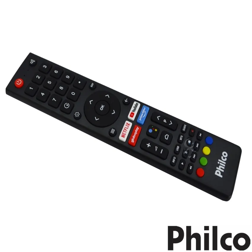 CONTROLE REMOTO PHILCO SMART **ATALHOS: NETFLIX / YOUTUBE / GLOBOPLAY / PRIME VÍDEO | COMANDO DE VOZ**