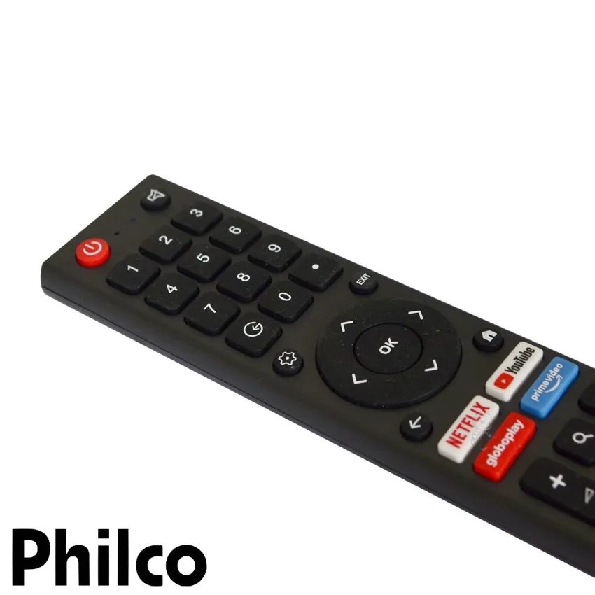 CONTROLE REMOTO PHILCO SMART **ATALHOS: NETFLIX / YOUTUBE / GLOBOPLAY / PRIME VÍDEO**