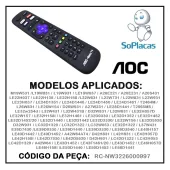 CONTROLE REMOTO AOC ROKU TV 32S5195/78G 43S5195/78G RC-NW3226000997