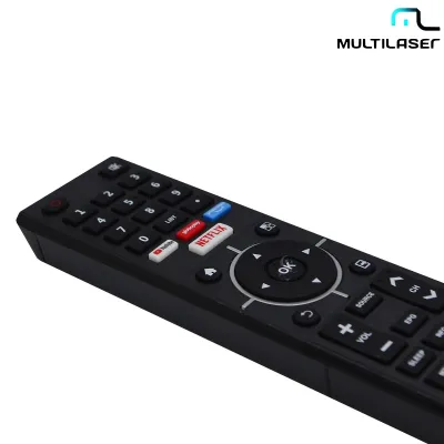 CONTROLE REMOTO MULTILASER Tl025 Tl028 Tl039 ATALHOS: YOUTUBE | GLOBOPLAY | PRIME VIDEO | NETFLIX