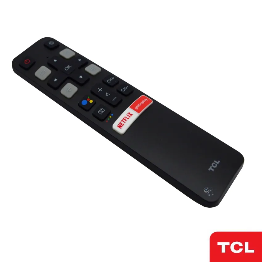 CONTROLE REMOTO SMART TCL RC802V FLR2 32S6500S 40S6500FS 43S6500FS ATALHOS: NETFLIX | GLOBOPLAY