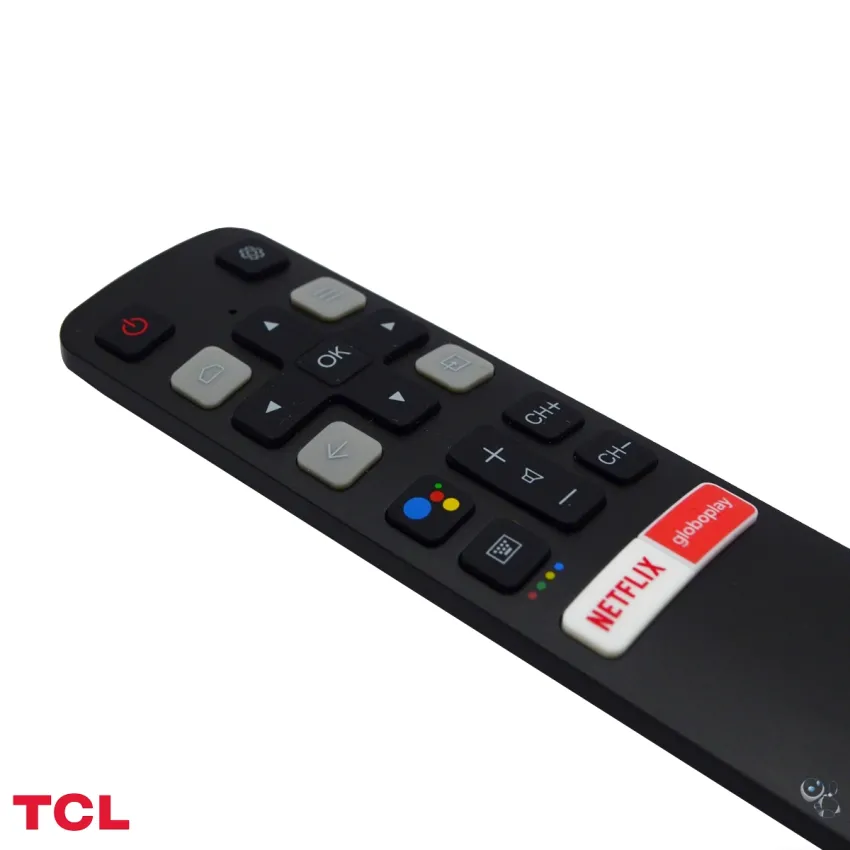 CONTROLE REMOTO SMART TCL RC802V FLR2 32S6500S 40S6500FS 43S6500FS ATALHOS: NETFLIX | GLOBOPLAY