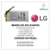 BATERIA RECARREGAVEL LG 3.900mAh 14.82Wh 3.8V DXG5QGR PL5 PL5W XG5QBK EAC63558705 EAC64790804