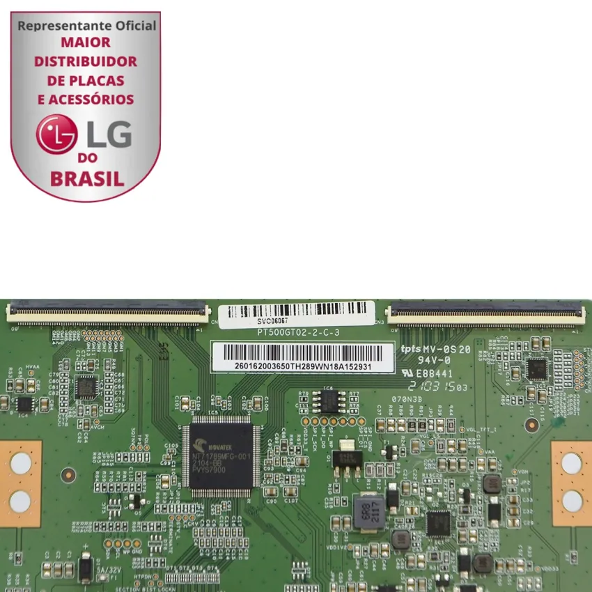PLACA T-CON LG 50UN8000PSD 50UP751C0SF 50UP7550PSF EAT65148001 PT500GT02-2-C-3