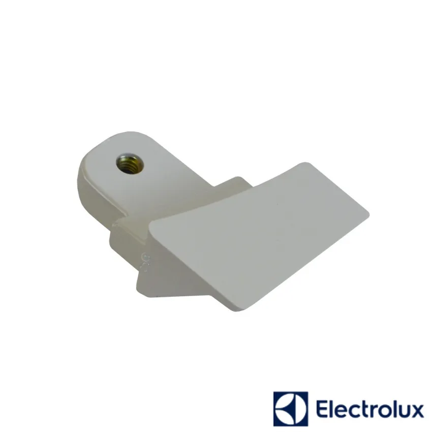 FIXADOR / SUPORTE DO PUXADOR DA PORTA REFRIGERADOR DB52 DB53 IB52 IB53 TF51 TF52 ELECTROLUX | COR: BRANCO | A07412401