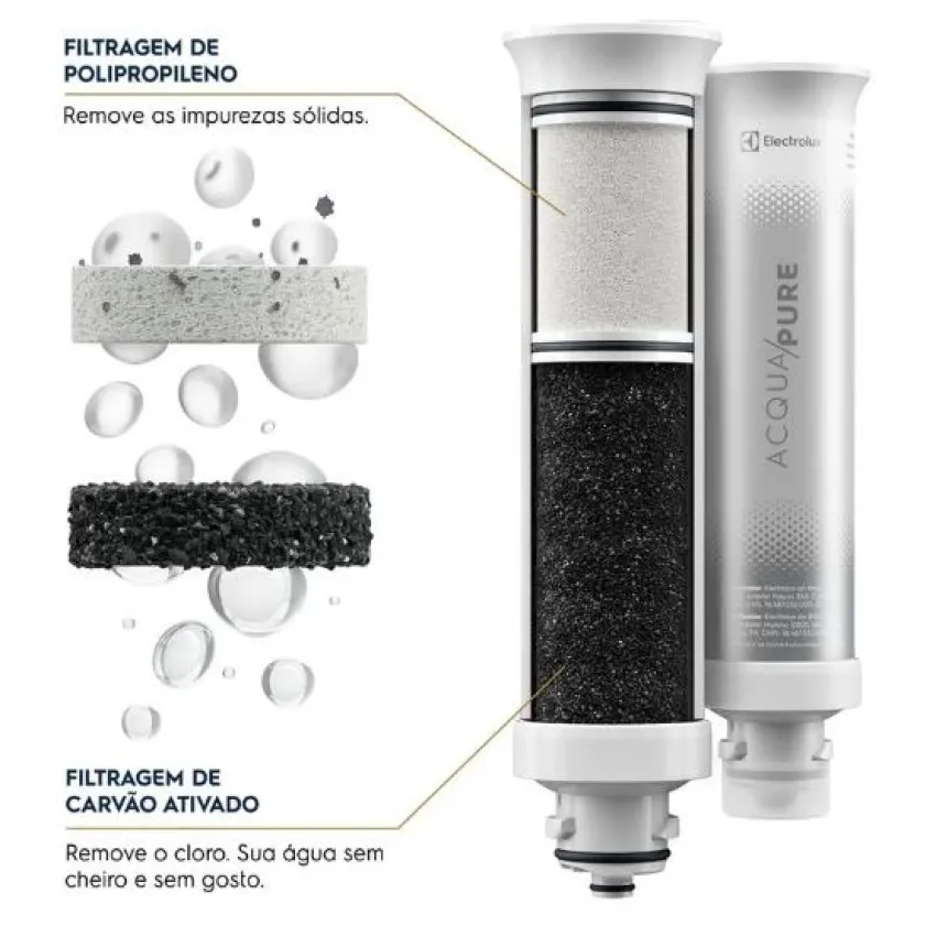 FILTRO / REFIL DE ÁGUA ELECTROLUX PURIFICADOR ACQUA PURE PAPPCA50 PE12A PE12B PE12G PE12V | A20869301 