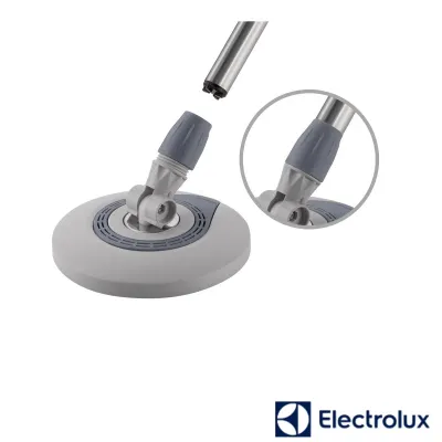 MOP MENALUX ELECTROLUX GIRATÓRIO COM CESTO INOX E REFIL EXTRA DE MICROFIBRA | CAPACIDADE: 6,5L | BRANCO | A23072301