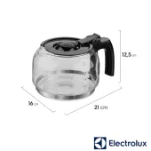 JARRA DE VIDRO COMPLETA PARA CAFETEIRA ELECTROLUX CME11 1,25L | A07682801