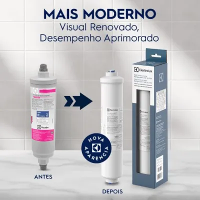 FILTRO DE ÁGUA ELECTROLUX EXTERNO PARA REFRIGERADOR SIDE BY SIDE SH70B SH70X SH72B SH72X SH78X SS72B SS72X | A07672301 