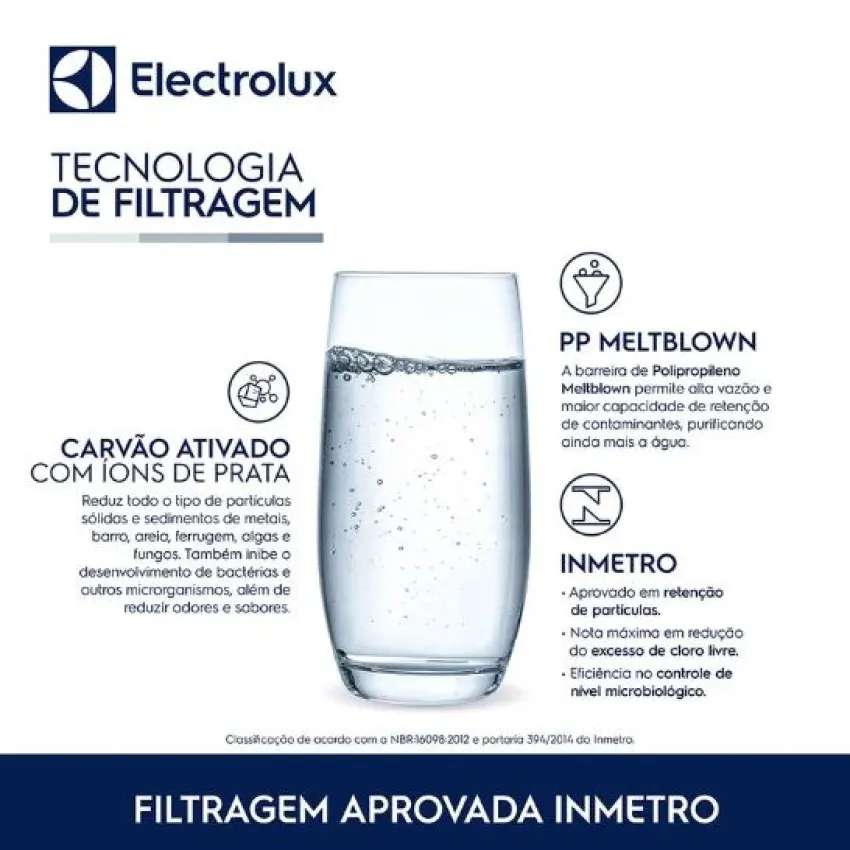 FILTRO DE ÁGUA ELECTROLUX EXTERNO PARA REFRIGERADOR SIDE BY SIDE SH70B SH70X SH72B SH72X SH78X SS72B SS72X | A07672301 