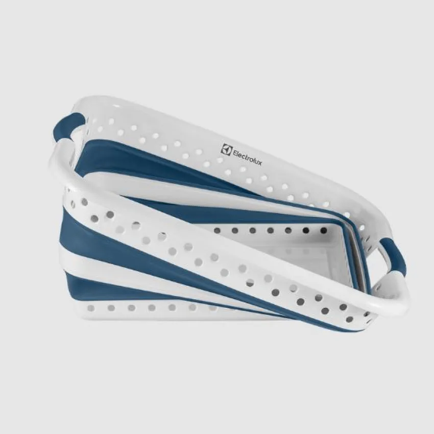 CESTO DOBRÁVEL MULTIUSO ELECTROLUX | 40 LITROS | COR: BRANCO - AZUL | A21838801 