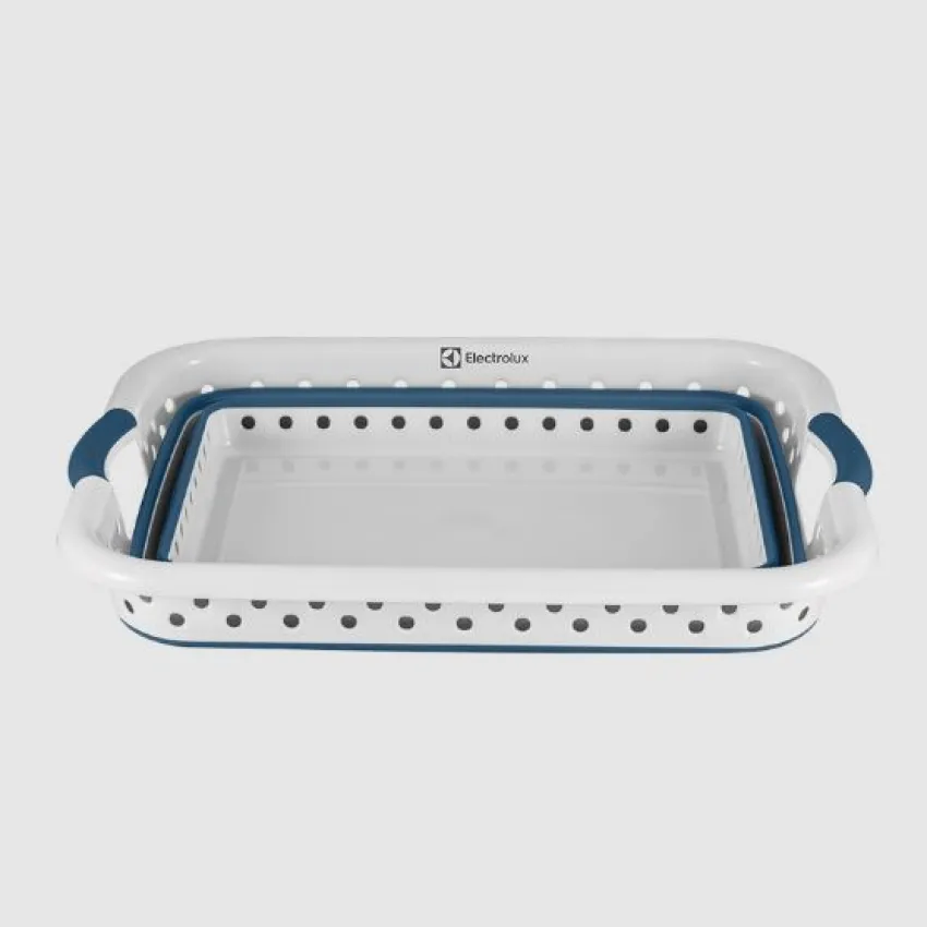 CESTO DOBRÁVEL MULTIUSO ELECTROLUX | 40 LITROS | COR: BRANCO - AZUL | A21838801 