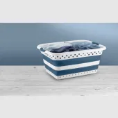CESTO DOBRÁVEL MULTIUSO ELECTROLUX | 40 LITROS | COR: BRANCO - AZUL | A21838801 