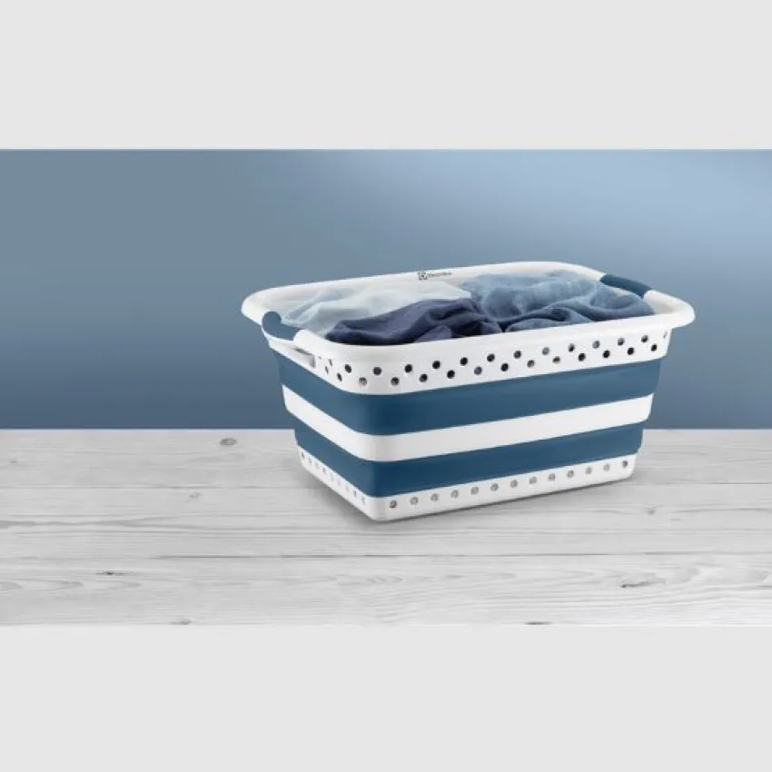 CESTO DOBRÁVEL MULTIUSO ELECTROLUX | 40 LITROS | COR: BRANCO - AZUL | A21838801 